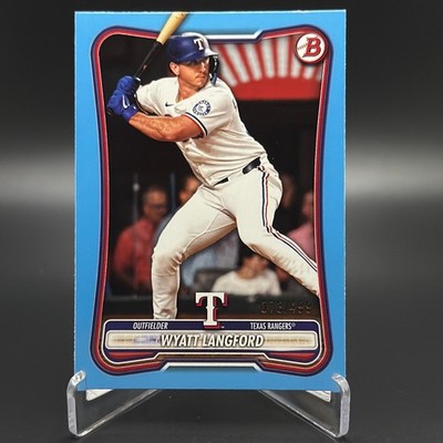 2026 Bowman Wyatt Langford #88 Sky Blue /499 Texas Rangers