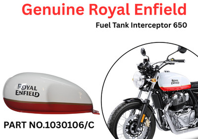 1030106/C Baker Express White Fuel Tank Fits for Interceptor 650 Royal Enfield