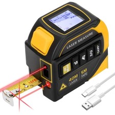 4-in-1 Laser Tape Measure with Level and Crosshairs, 16FT AutoLock Measuring ...