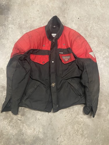 Vintage 90s First gear hein gericke red black motorcycle jacket