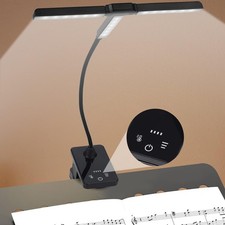 Music Stand Lights Clip-on Lamp: Rechargeable Type-C Touch Folding Piano Ligh...