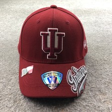 Indiana Hoosiers Hat Cap Fitted Mens One Size Embroidered NCAA Basketball Script