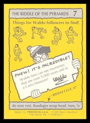 1991 Mattel Where's Waldo? Adventure Trading Cards You Pick & Choose READ