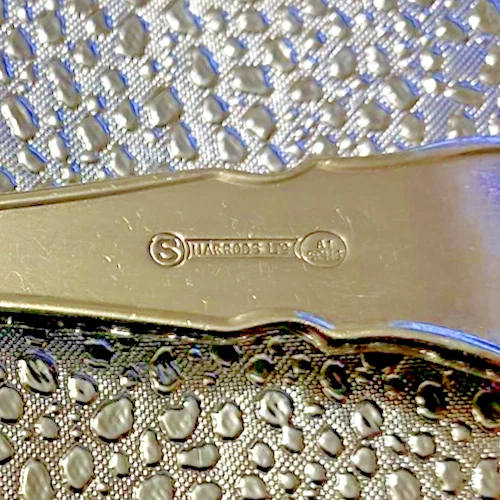 Vintage Harrods of London Silver Plated Du Barry Serving Spoon - 21.5cm Length