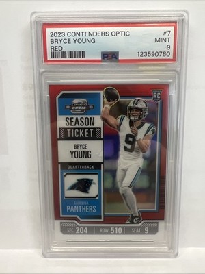 2023 Panini Contenders Optic Season Ticket Bryce Young #7 Red Prizm /175 (RC)