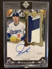 2025 Topps Transcendent Roki Sasaki Rookie Showcase Patch Auto Game Worn RC /25