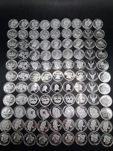 Lot 50 x Pure .999 Fine Silver Rounds Premium New Bullion Estate Coin Designs 🔥