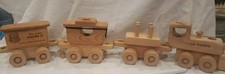 Vintage Wooden Toy Train Union Pacific. 4 Piece. 1971. With Easy Connection