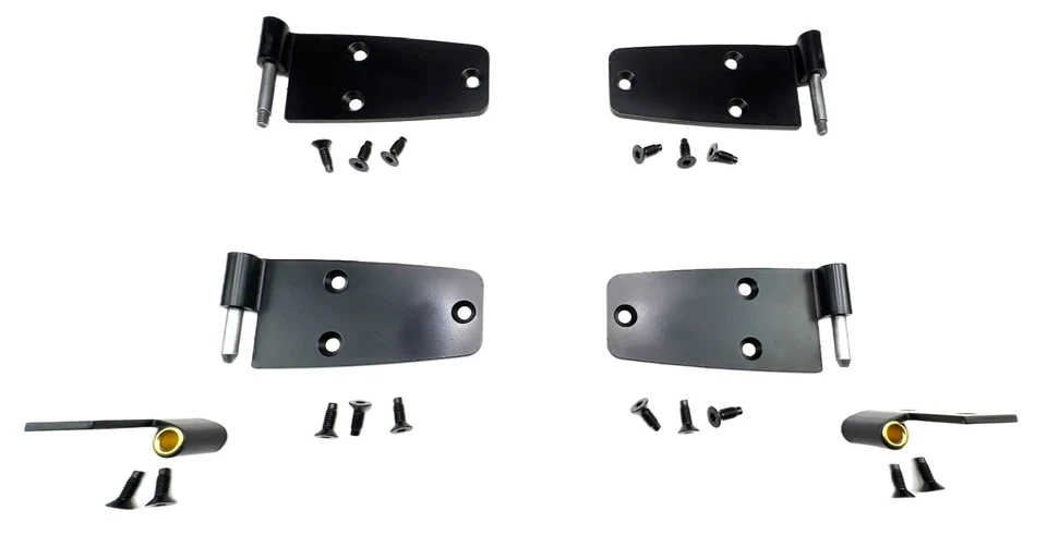 4 bisagras de puerta completa ea y soportes inferiores para Jeep CJ y Wrangler YJ de 1976 a 1993 Foto 2 de 4