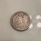 1875 Seated Liberty 10 Cent Piece