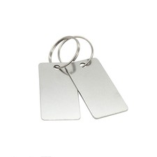StayMax 25 Pack Rectangle Stamping Blanks Stainless 1.57 0.78inch, Silver
