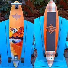 Dusters California “Happy Hour II” Complete  Longboard Skateboard - 42” (Orange)