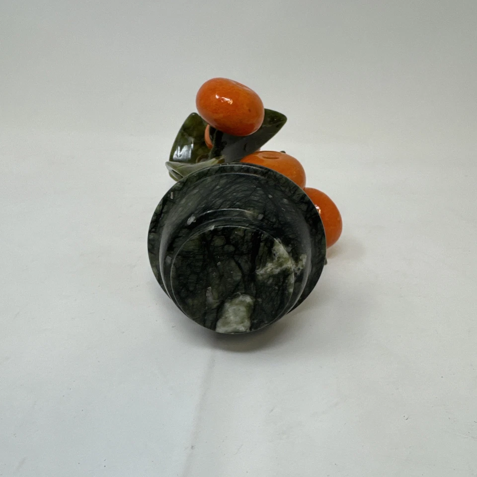 Нефрит мандарин бонсай - твердый камень драгоценный камень фэн-шуй дерево фруктовое растение украшение. - Изображение 4 из 4