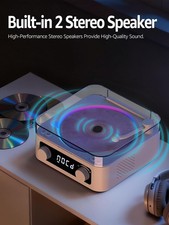 Bluetooth CD Player Boombox for Home w/ White Noise, Ambient Lighting, Remote  