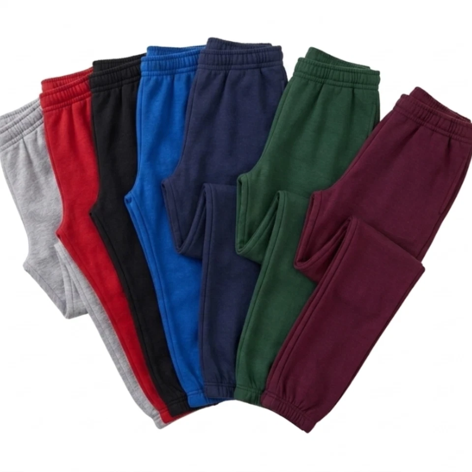 Kids Joggers Boys Girls Jogging Bottoms Cuffed Tracksuit Trousers 3-13 Years - Image 1 of 1