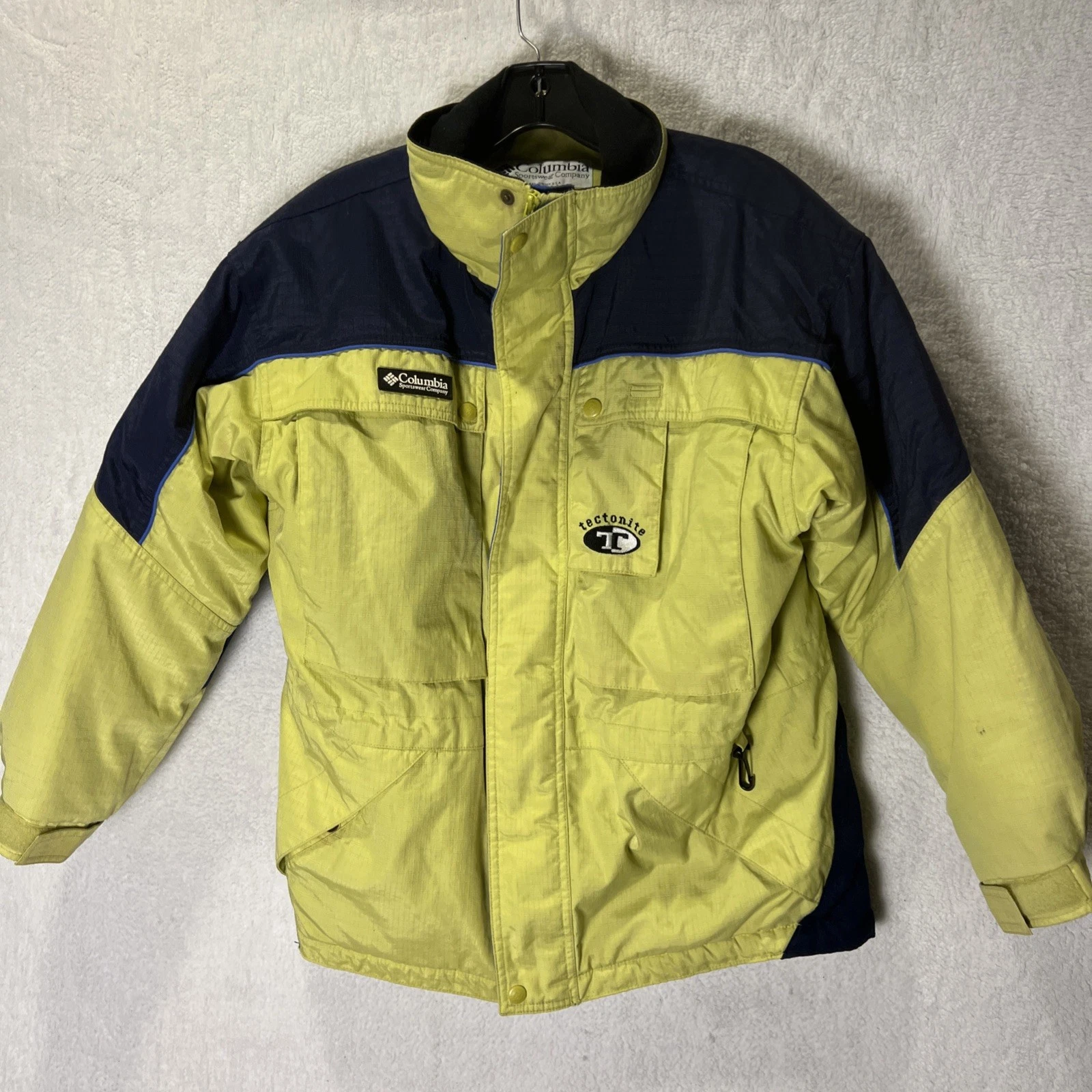 Columbia Sportswear Tectonite Red Black Yellow Winter Jacket Boys Size 14-16