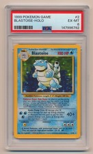 PSA 6 Pokemon Base Set Unlimited Holo Rare Blastoise 2/102 EX/MT Condition!