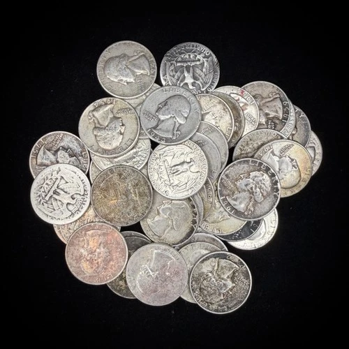 $10 FV 90% Silver Washington Quarters (40 Coins) Pre-1965 US Junk Silver A7-10