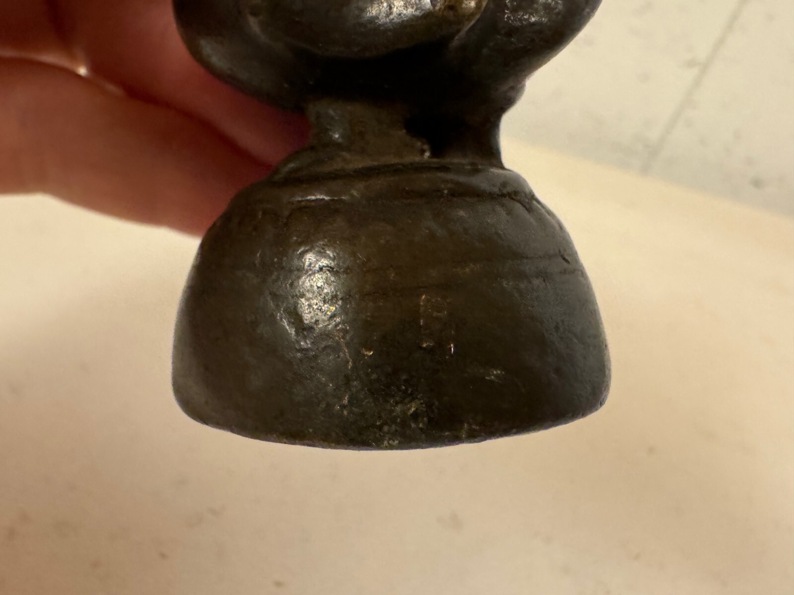Antique Burmese Bronze Duck Form Opium Weight 318 grams