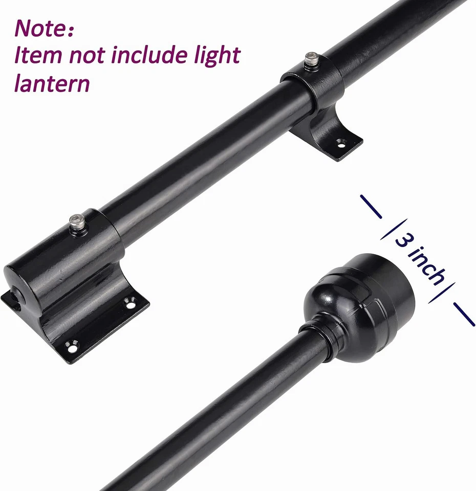 2- Deck Man 36 inch Stainless Steel Light Pole Post Wood Railing - Free Ship - Image 4 of 4