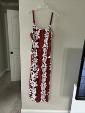 Caribbean Maxi Adjustable Strap Dress NWT Sz L 100% Rayon
