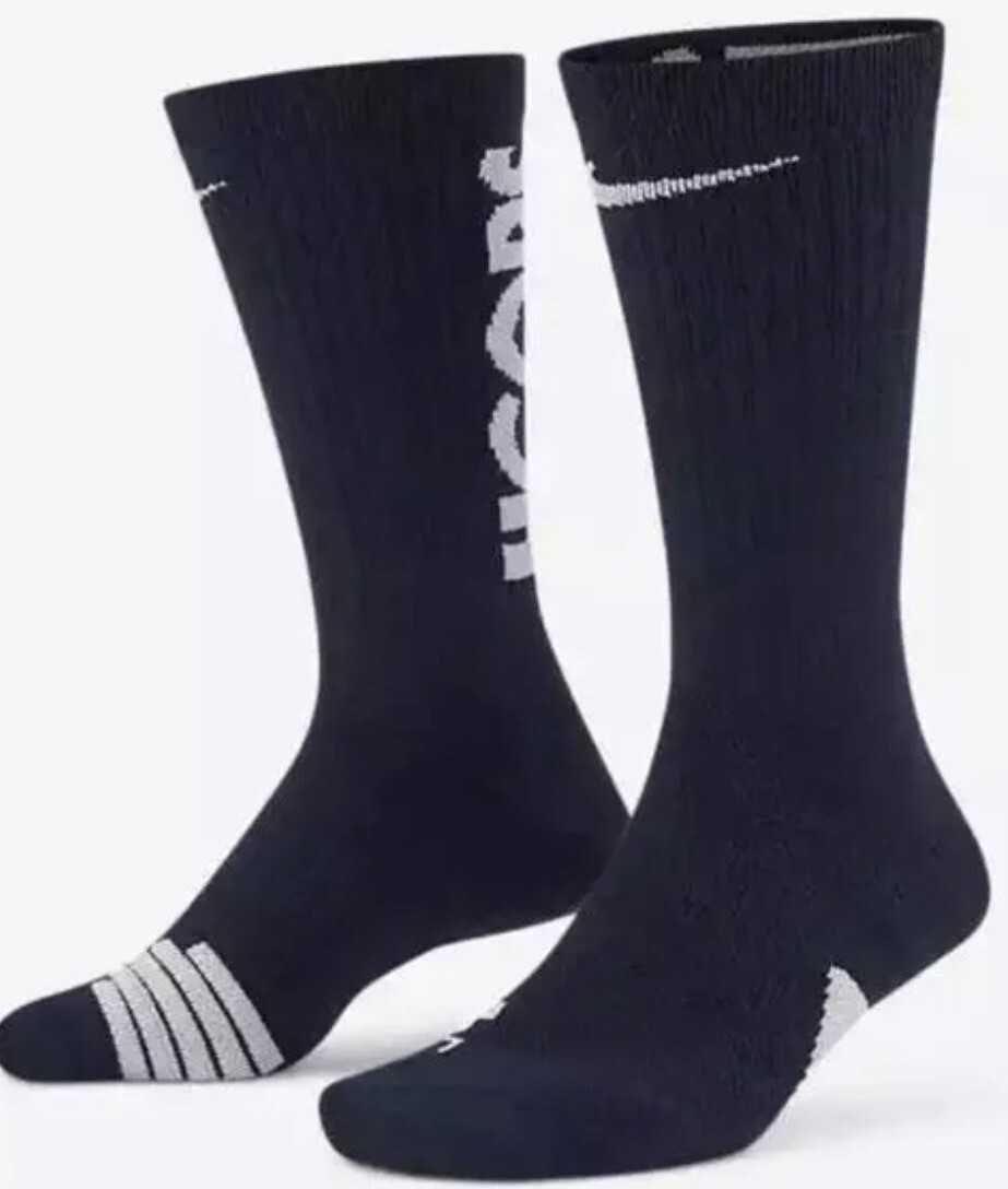 Nike Elite Dri Fit Crew Socks HOOPS DA5044 White Black -NAVY  BLUE/WHITE FS