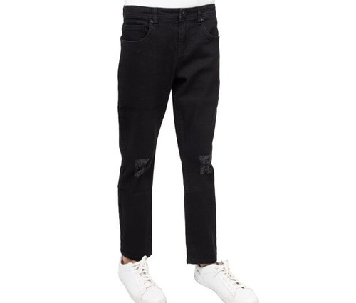 X RAY Jeans Skinny for Boys Slim Fit Distressed Jet Black Denim Pants Size 20 - Picture 2 of 3