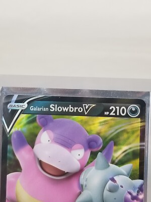 Galarian Slowbro V Basic Hp 210 Darkness Holo #99/189 Pokemon 2020