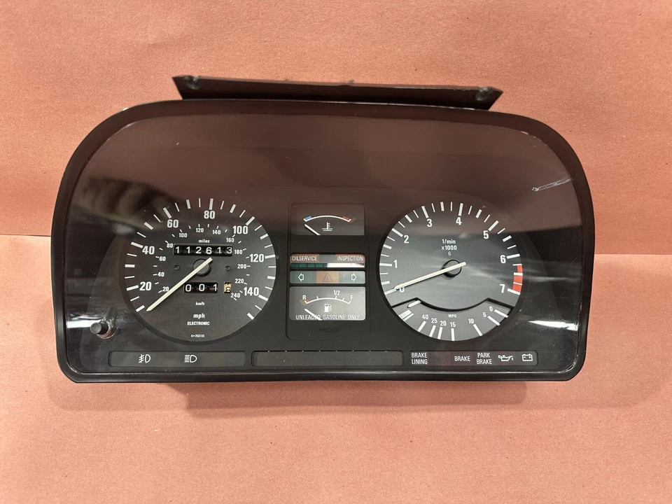 Cuadro de instrumentos BMW E28 533I 535I E24 E23 735I odómetro 112 k millas ¡probado! Foto 2 de 4