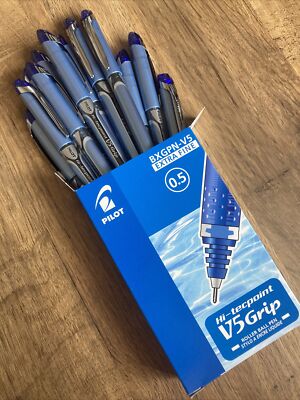 Pilot V5 GRIP Hi-Tecpoint Reine Flüssigtinte 0,5 mm R/Kugelschreiber, Blau BXGPN-V5 (12 STIFTE