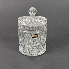 Lead Crystal - Candy Jar - Zajecar - Yogoslavia - 5 3/4" Tall with Cover