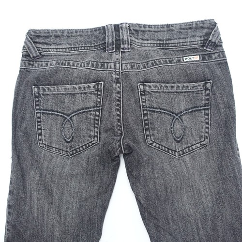 Pantalones de mezclilla Roxy Bootcut para mujer 11 negros de algodón elásticos atardecer playa ajuste acampanado - Imagen 6 de 10