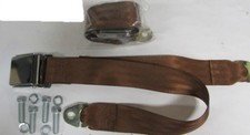 Copper Seat Belt 2 Point Vintage Lap Brown Seatbelts 2 With Mounting Kit 60