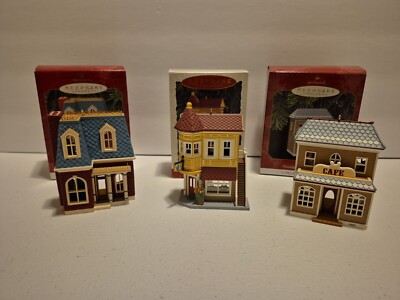 Lot 3 Nostalgic Houses & Shops House On Holly Lane Cafe Neighborhood Drug Store