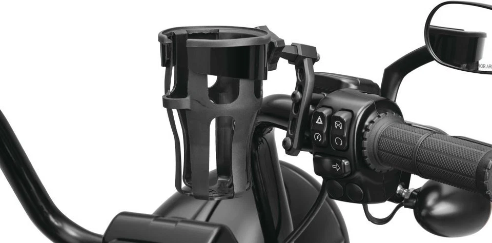 Soporte universal para bebidas Kuryakyn negro reflectante con montaje en percha 6485 Foto 2 de 3