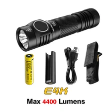 NiteCore E4K LED 4400 Lumens Compact EDC Flashlight Torch