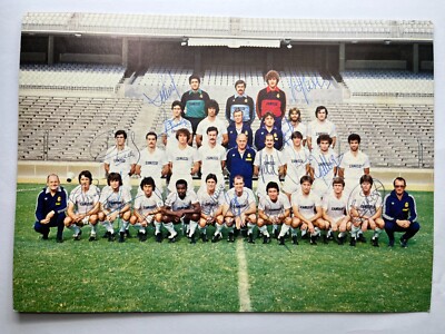 15 Autogramme REAL MADRID 82/83-JUANITO ( )-Stielike-CAMACHO-Gallego-signed-AK