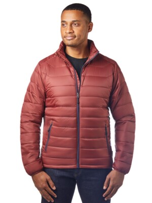 Landway Men's Large, 7680 Ultralight Puffer Polyloft Jacket Coat, Red  Russet NWT