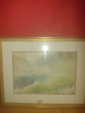 Vintage Landscape Watercolor Painting. Signed And Dated 1968