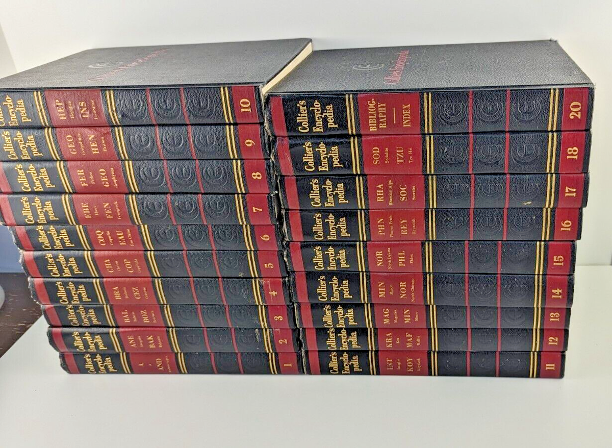 Collier's Encyclopedia 全20巻セット 1953 20 volume set Collier's Encyclopedia black red gold