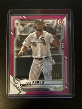 2021 Bowman Jose Abreu #92 Fuchsia Paper Parallel 68/299 White Sox Pink PWE READ