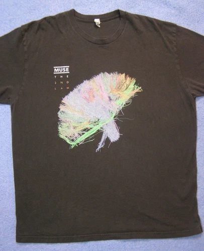 T-shirt Muse The 2nd Law 2013 tour concerto confezione fibra maglietta nera taglia XL