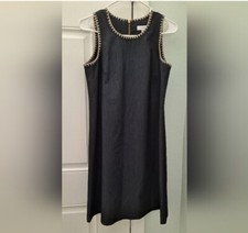 Calvin Klein Women’s Size 4 Charcoal Denim Dress With Golden Back Zip. NWOT.
