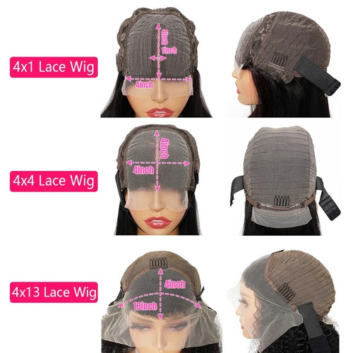300% Density Women's Wig Indian Hair 13X4 Hd Transparent Lace Front Wig - Bild 15 von 19