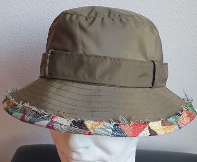Bob Hut Farbe Grün Touch Stoff 100% Baumwolle. Größe 58.  verstellbar 