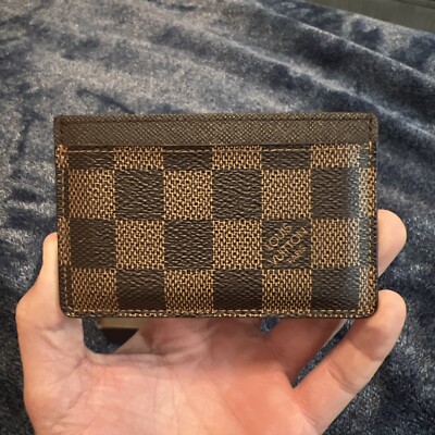 Authentique porte carte Louis Vuitton marron damier avec boite et