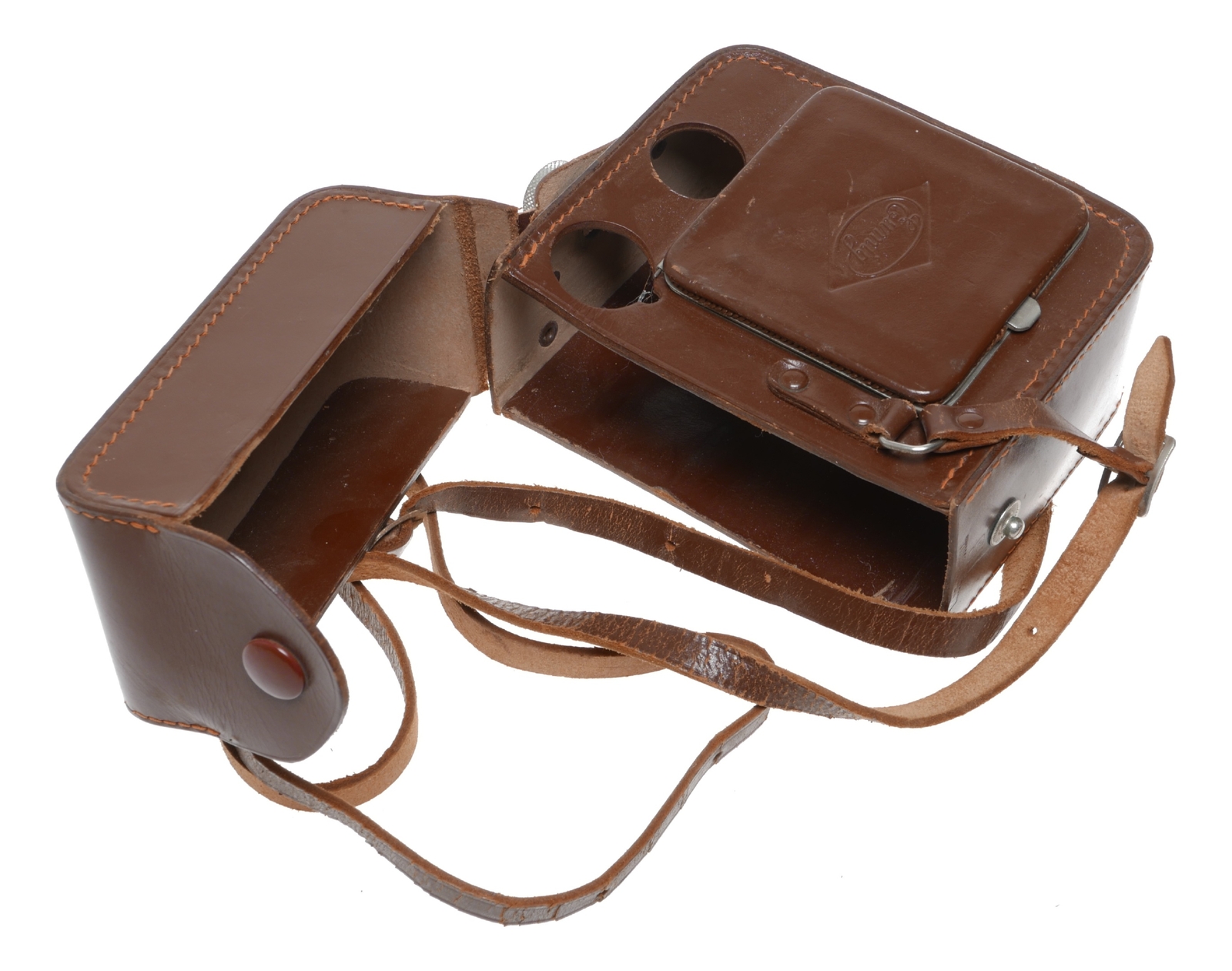 Eumig vintage film camera antique leather case in used condition