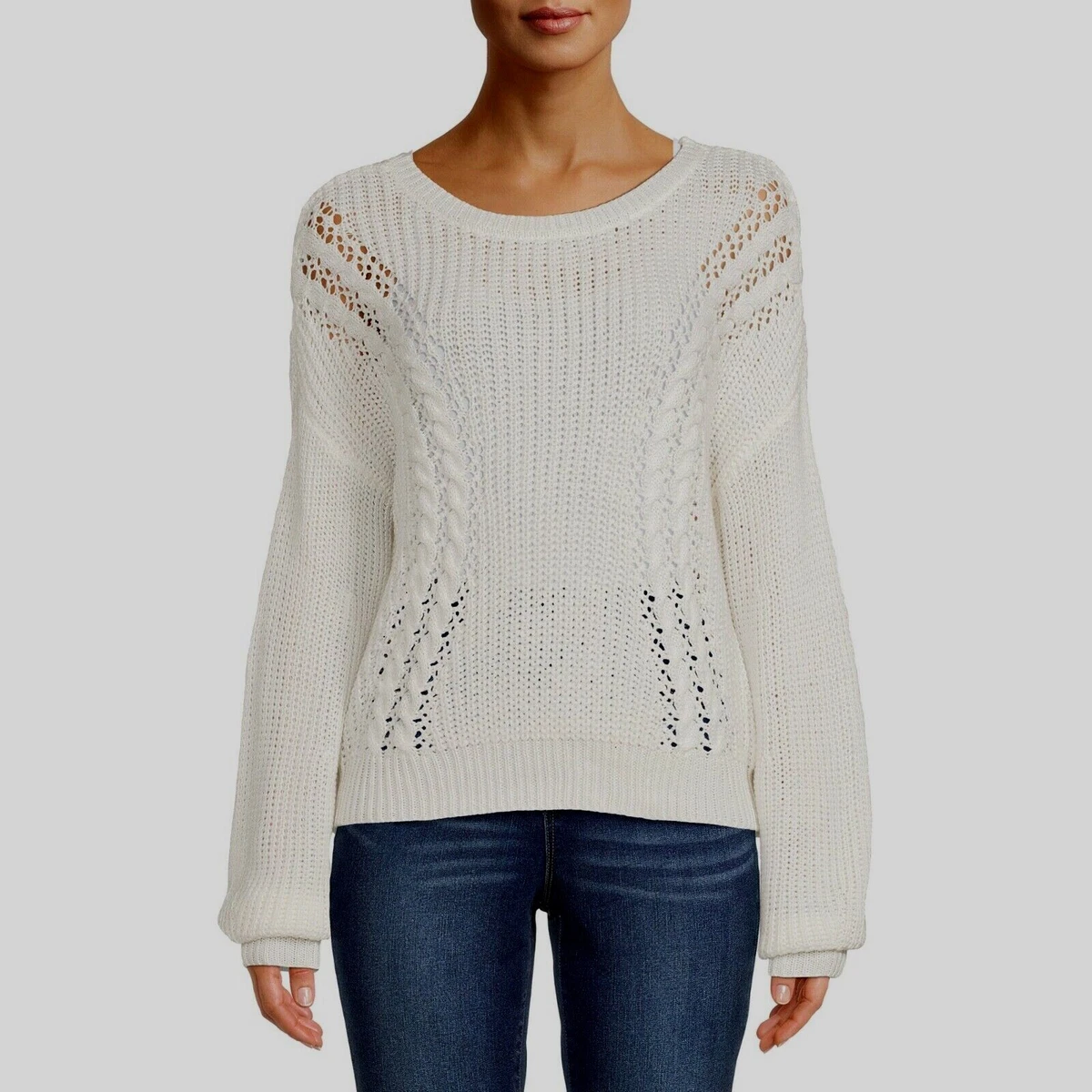 Juniors shop white sweater