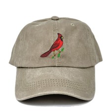 Sombrero de papá bordado pájaro cardenal rojo, gorra bordada cardenal, gorra personalizada