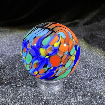1.30  Mike Edmonson Frit  Marble Signed      Lot 9